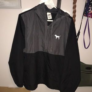 PINK black and gray half zip